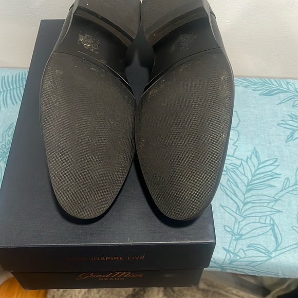 Joseph Abboud Black Leather Penny Loafers - Picture 7 of 8